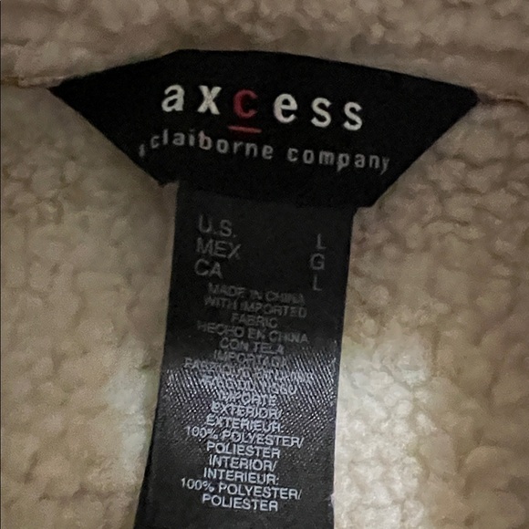 Men's Beige Bomber Jacket with Cream Collar - Picture 10 of 10